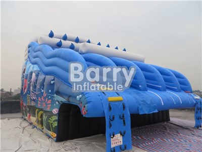 Excellent Full Printing Seaworld Inflatable Water Slide Into Pool Price BY-WS-081